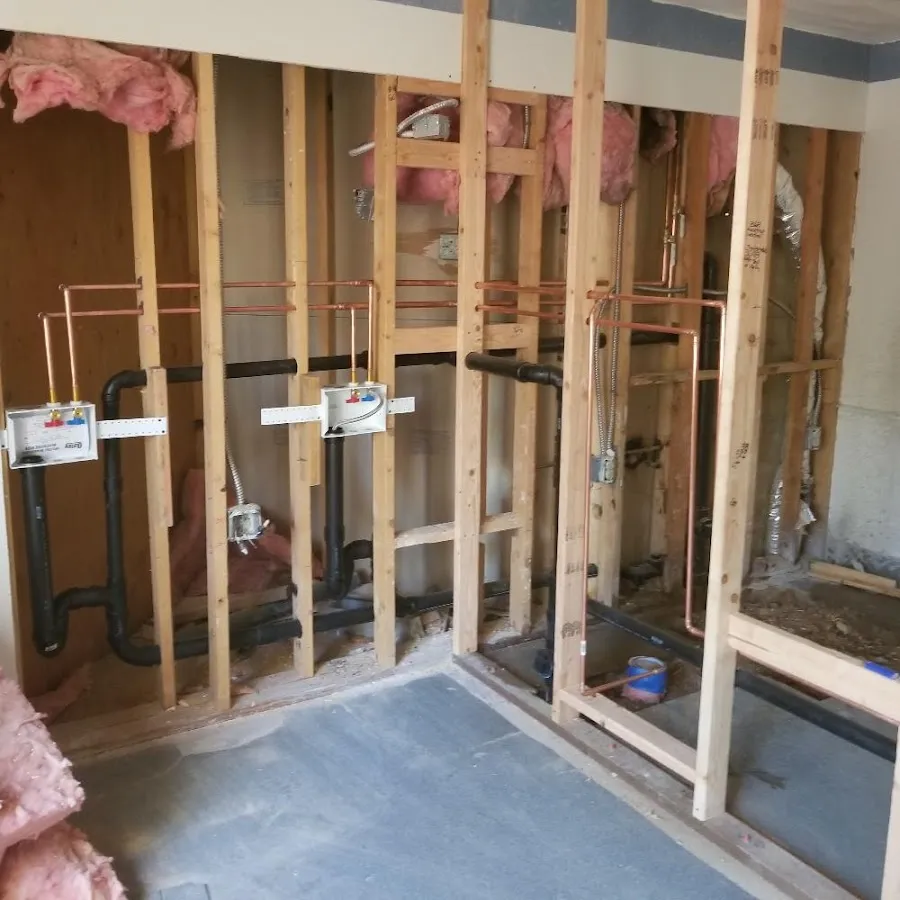 Copper pipe rough-in and plumbing installation in Chino Valley